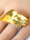 Ring Bernstein GELB BRAUN Silber 925 NEU UNIKAT R7