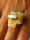 Bernstein Ring  GELB GRAU Silber 925 NEU UNIKAT 19684