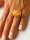 Ring Bernstein GELB ORANGE HONIG Silber 925 NEU UNIKAT 19278