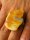 Bernstein Ring GELB orange Silber 925 NEU UNIKAT 20423