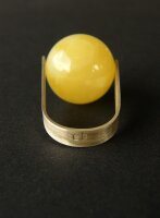 Bernstein Ring Milky Gelb Silber 925 NEU UNIKAT