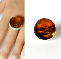 Ring Bernstein COGNAC Silber 925 NEU UNIKAT R103