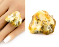 Ring Bernstein MOSAIC Sterlingsilber 925 Unisex UNIKAT R122