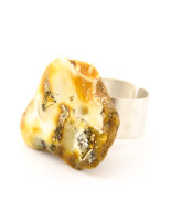Ring Bernstein MOSAIC Sterlingsilber 925 Unisex UNIKAT R122