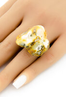 Ring Bernstein MOSAIC Sterlingsilber 925 Unisex UNIKAT R122