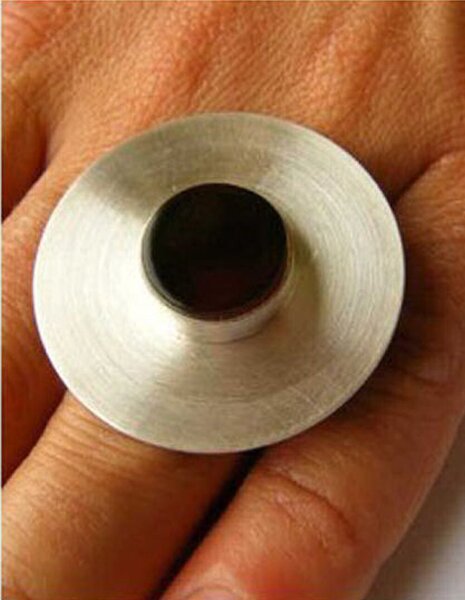 Ring Schmuck Bernstein Cognac Sterlingsilber 925 NEU