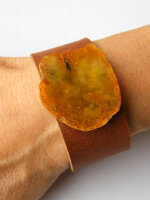 Lederarmband Bernstein Armband Herren Damen Schmuck...