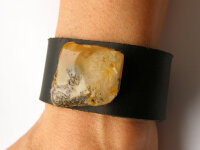 LederArmband Bernstein Männerarmband BEIGE NEU- UNIKAT 1959