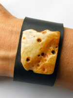 LederArmband Bernstein Männerarmband GELB NEU- UNIKAT 19744